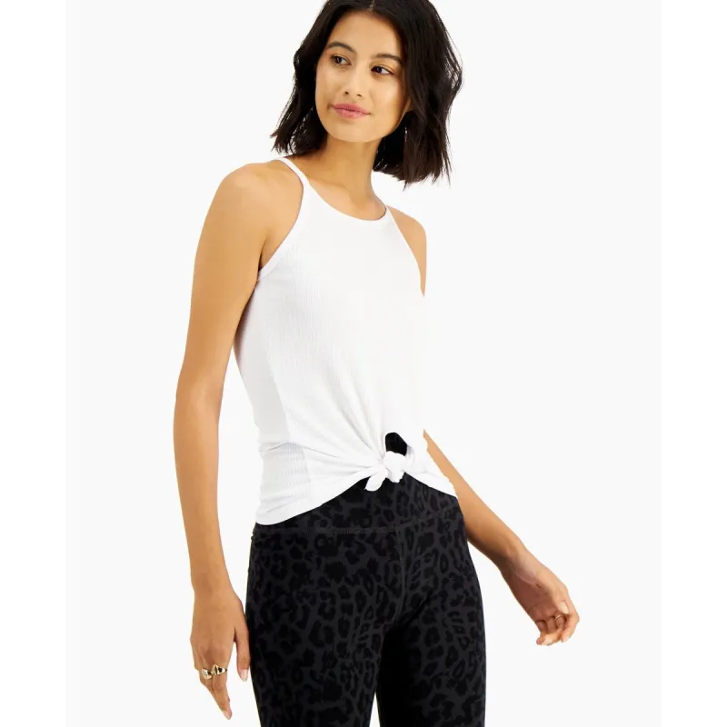 LNA Women's Split Front Barrymore Tank Top White Size X-Large made by LNA