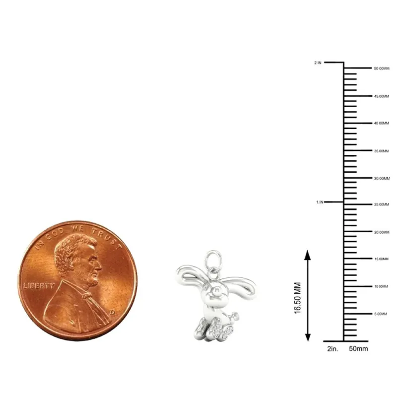 1/20ct TDW Diamond Balloon Charm Animal Pendant in Sterling Silver- Horse and Dog sold by Zulily