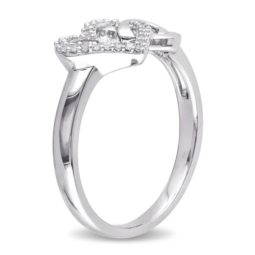 Miadora Sterling Silver 1/10ct TDW Diamond Heart Ring sold by Zulily product image thumbnail 2