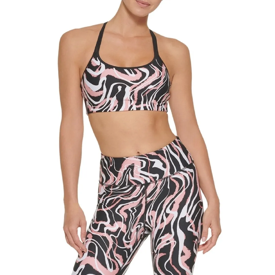 DKNY Women's Marble Print 7/8 Leggings Red Size Small sold by Zulily product image thumbnail 2
