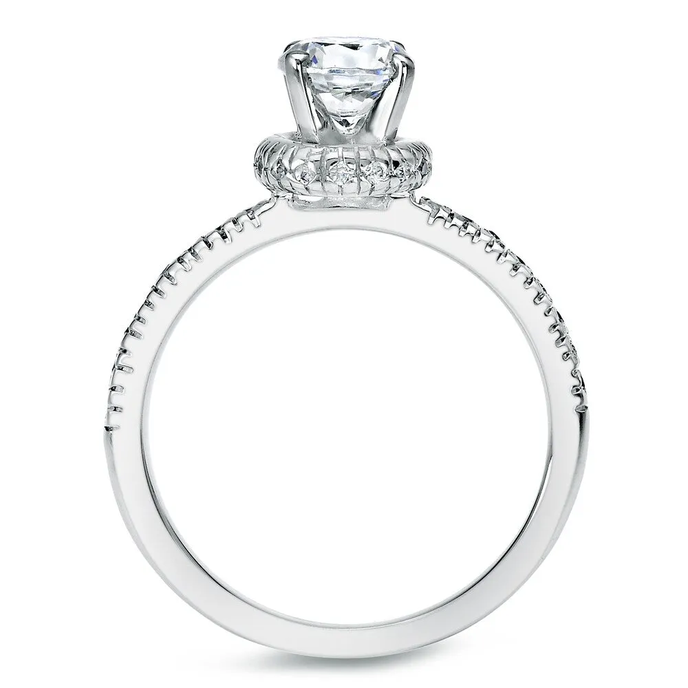 Auriya 1ct TDW Round Diamond Halo Engagement Ring Set Platinum sold by Zulily product image thumbnail 3