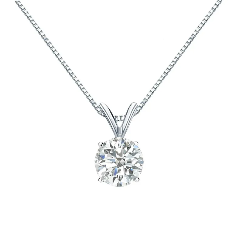 Auriya 14k Gold 3/4ctw Round Solitaire Diamond Necklace sold by Zulily