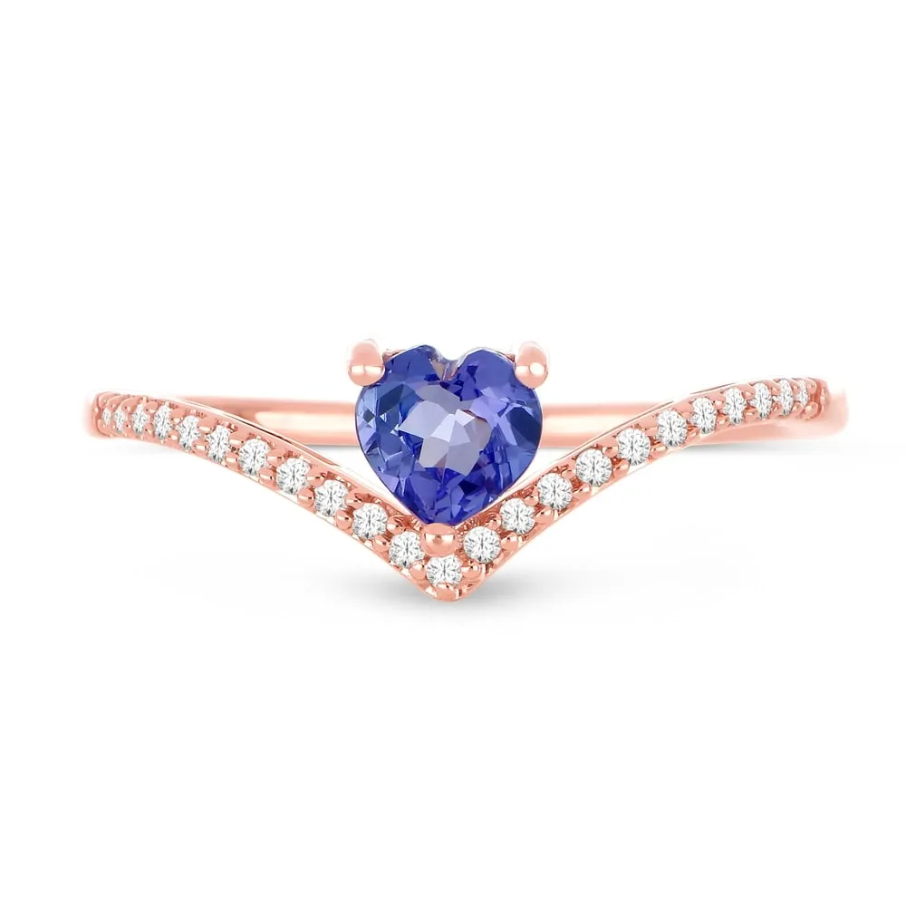 1/10ct TDW Diamond Gemstone in 10k Rose Gold sold by Zulily