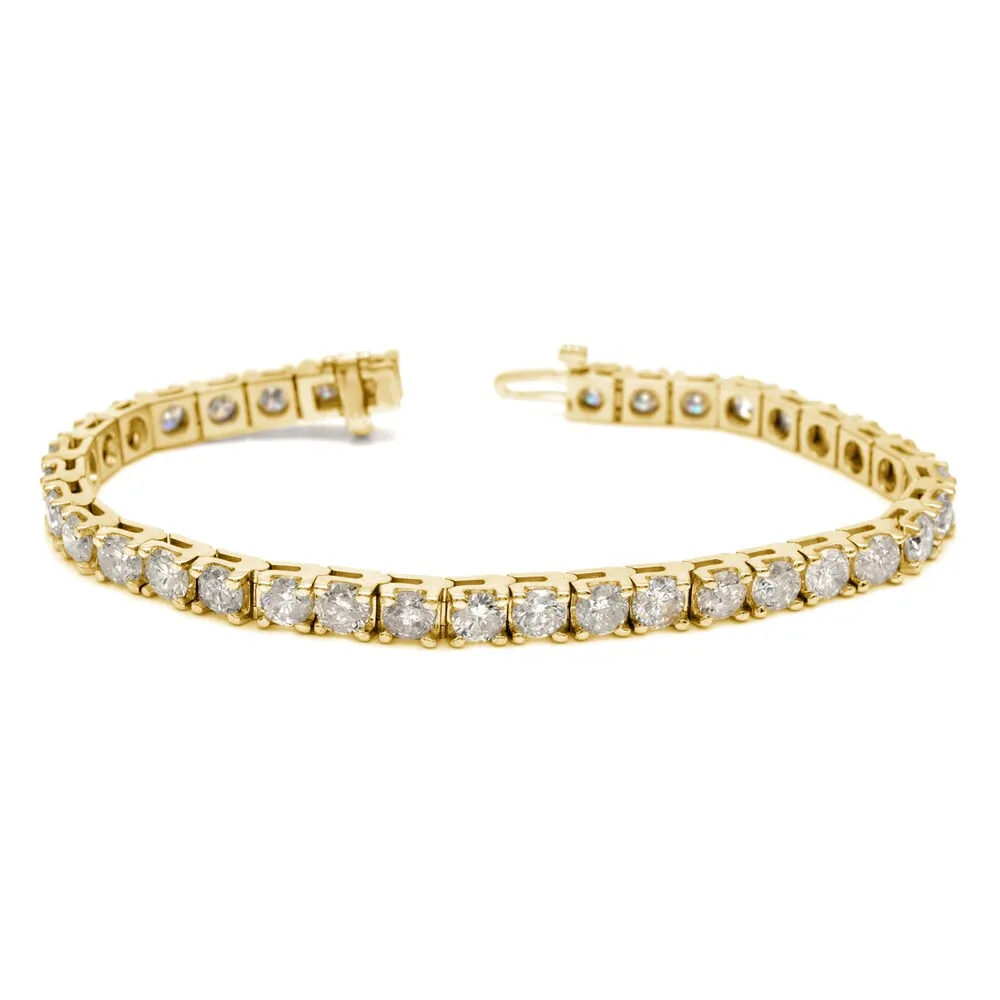 14k Gold 10ct TDW 7-Inch Round Diamond Tennis Bracelet by Auriya sold by Zulily product image thumbnail 2