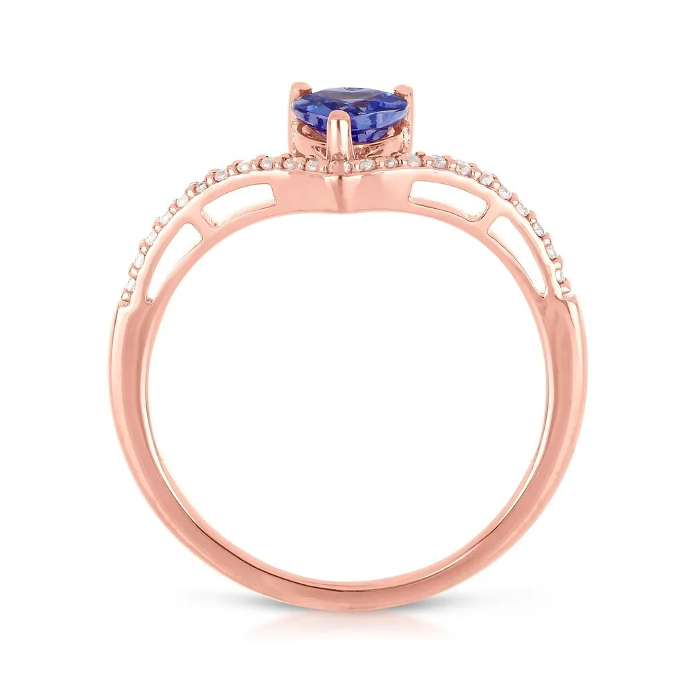 1/10ct TDW Diamond Gemstone in 10k Rose Gold sold by Zulily product image thumbnail 3