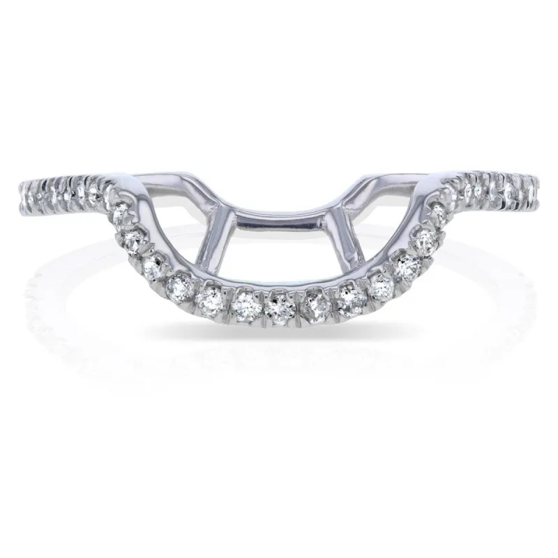 Annello by Kobelli 14k White Gold 1/5ct TDW Curved Diamond Enhancer Wedding Band sold by Zulily
