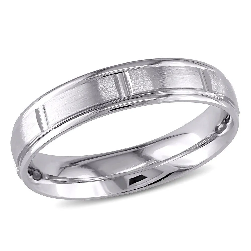 Miadora 14k White Gold Chain Link Design Wedding Band sold by Zulily product image thumbnail 2