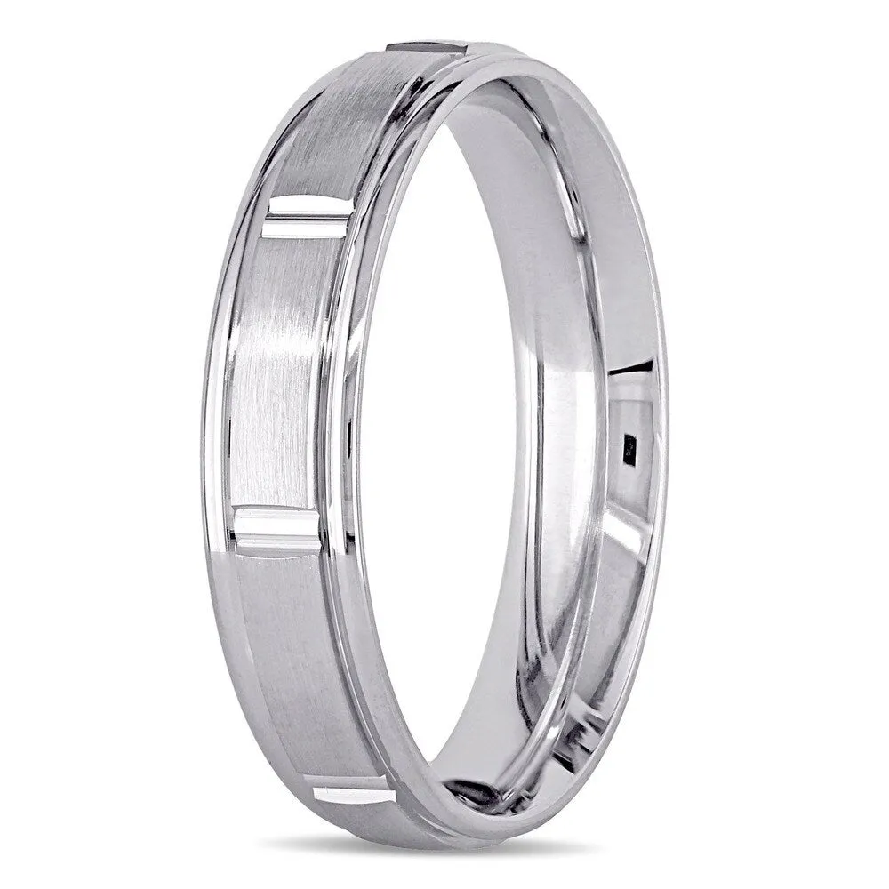 Miadora 14k White Gold Chain Link Design Wedding Band sold by Zulily product image thumbnail 3