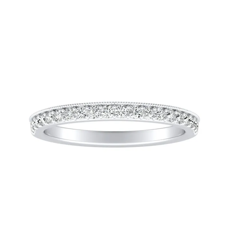 Auriya Platinum Vintage Diamond Wedding Band 1/4ctw sold by Zulily