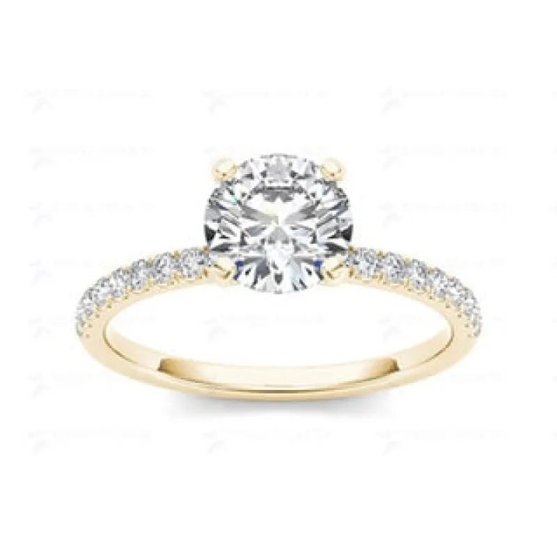 De Couer 14k Yellow Gold 1 1/4ct TDW Diamond Classic Engagement Ring sold by Zulily