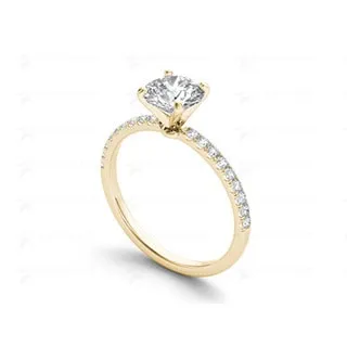 De Couer 14k Yellow Gold 1 1/4ct TDW Diamond Classic Engagement Ring sold by Zulily product image thumbnail 2