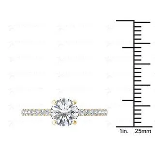 De Couer 14k Yellow Gold 1 1/4ct TDW Diamond Classic Engagement Ring sold by Zulily product image thumbnail 4