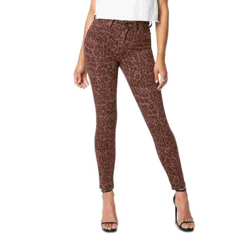 Joe S Women's Charlie Leopard Print High Rise Jeans Red Size 26 sold by Zulily
