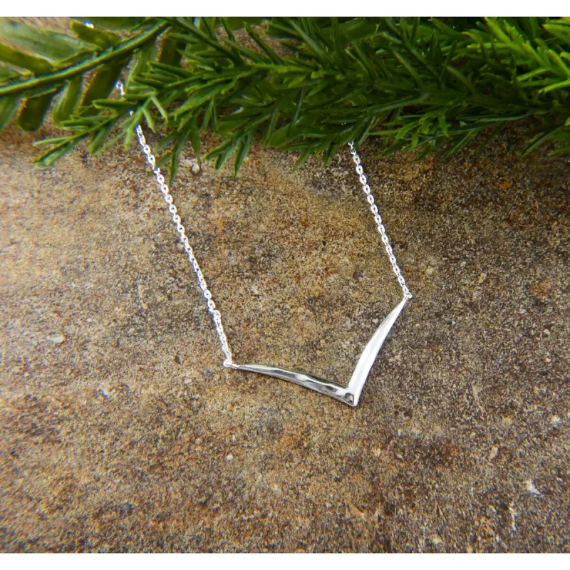 Vera & Co. Sterling Silver V Triumph Necklace made by Zulily