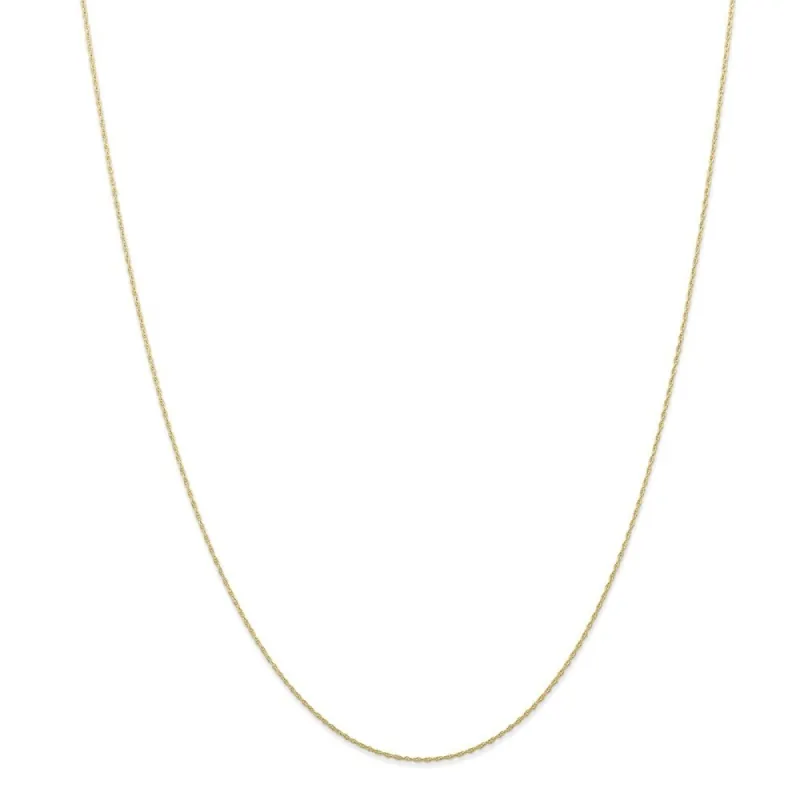 Curata 10k Yellow Gold 0.5mm Carded Cable Rope Chain Necklace (Spring-ring) Options: 16 18 20 24 sold by Zulily