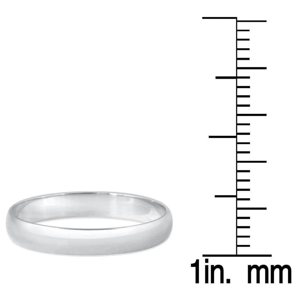 Marquee Jewels 3mm 14k White Gold Domed Wedding Band sold by Zulily product image thumbnail 3
