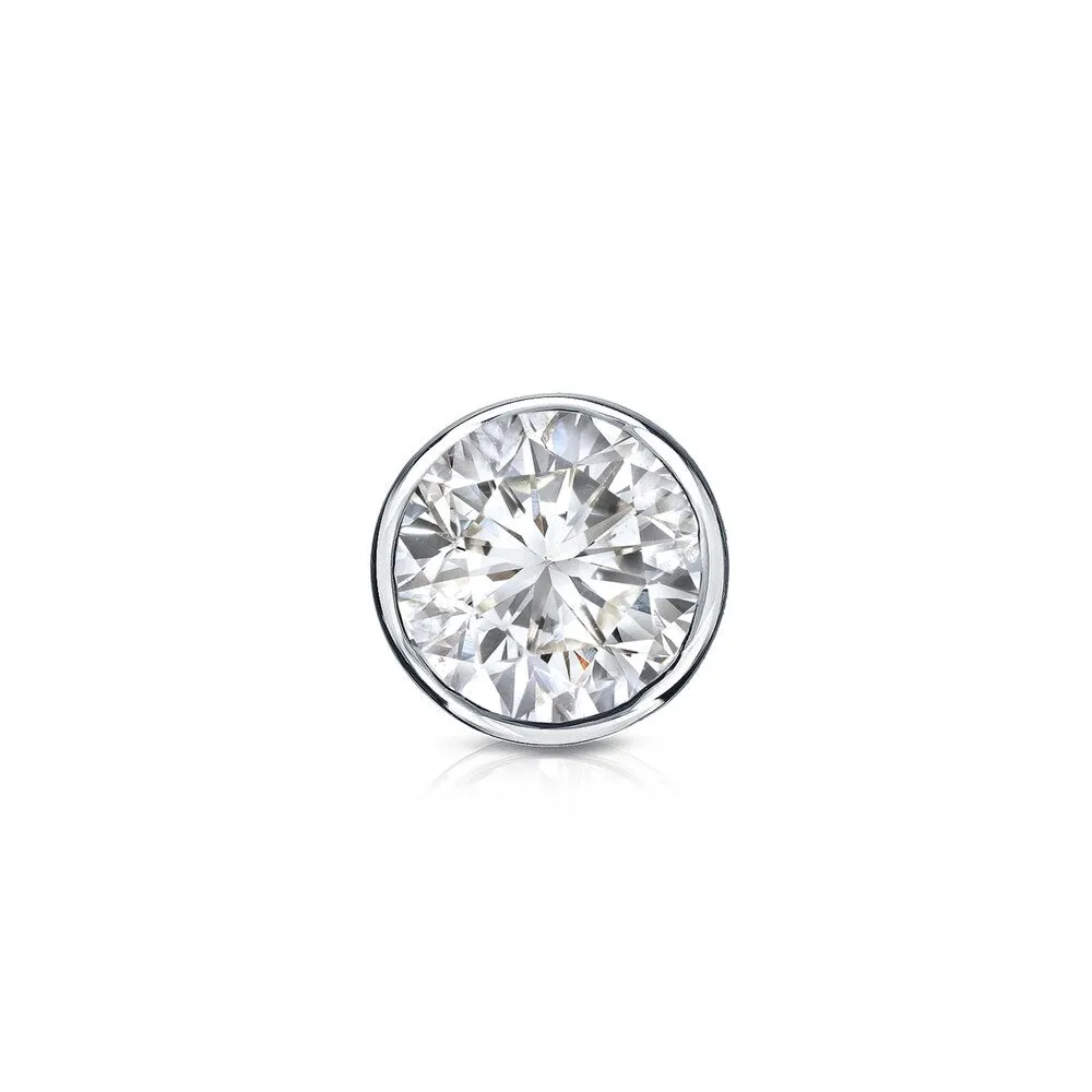 Auriya 14k Gold 1/3ct TDW Round Bezel-Set SINGLE STUD (1) Diamond Earring sold by Zulily product image thumbnail 5