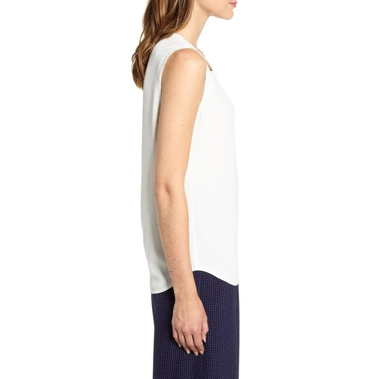 Anne Klein Women's Scoop Neck Sleeveless Blouse White Size XX-Large sold by Zulily product image thumbnail 3