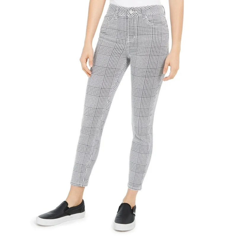 Indigo Rein Junior's Houndstooth Ankle Jeans Grey Size 3 sold by Zulily