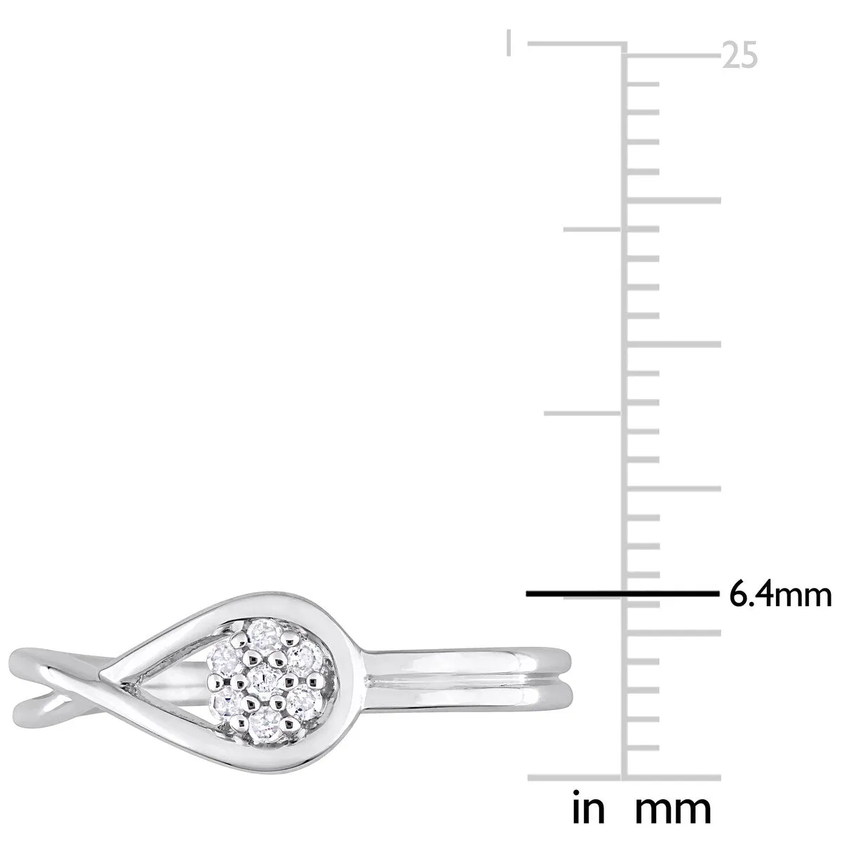 Miadora Diamond Accent Infinity Promise Ring in Sterling Silver sold by Zulily product image thumbnail 4