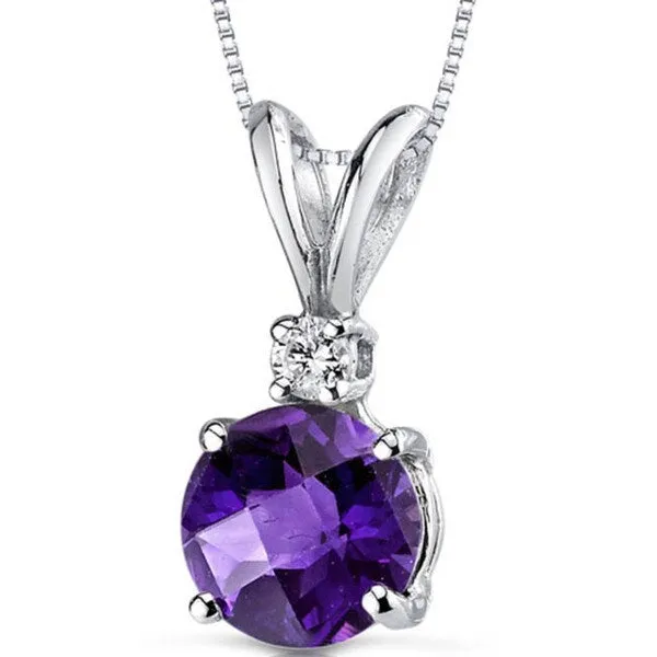 Oravo 14k White Gold Round-cut Gemstone Diamond Accent Pendant sold by Zulily product image thumbnail 5