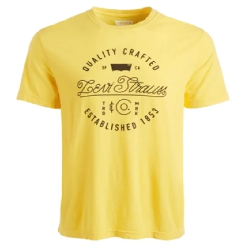 Levi's Men's Cursive Logo T-Shirt Yellow Size XX-Large sold by Zulily