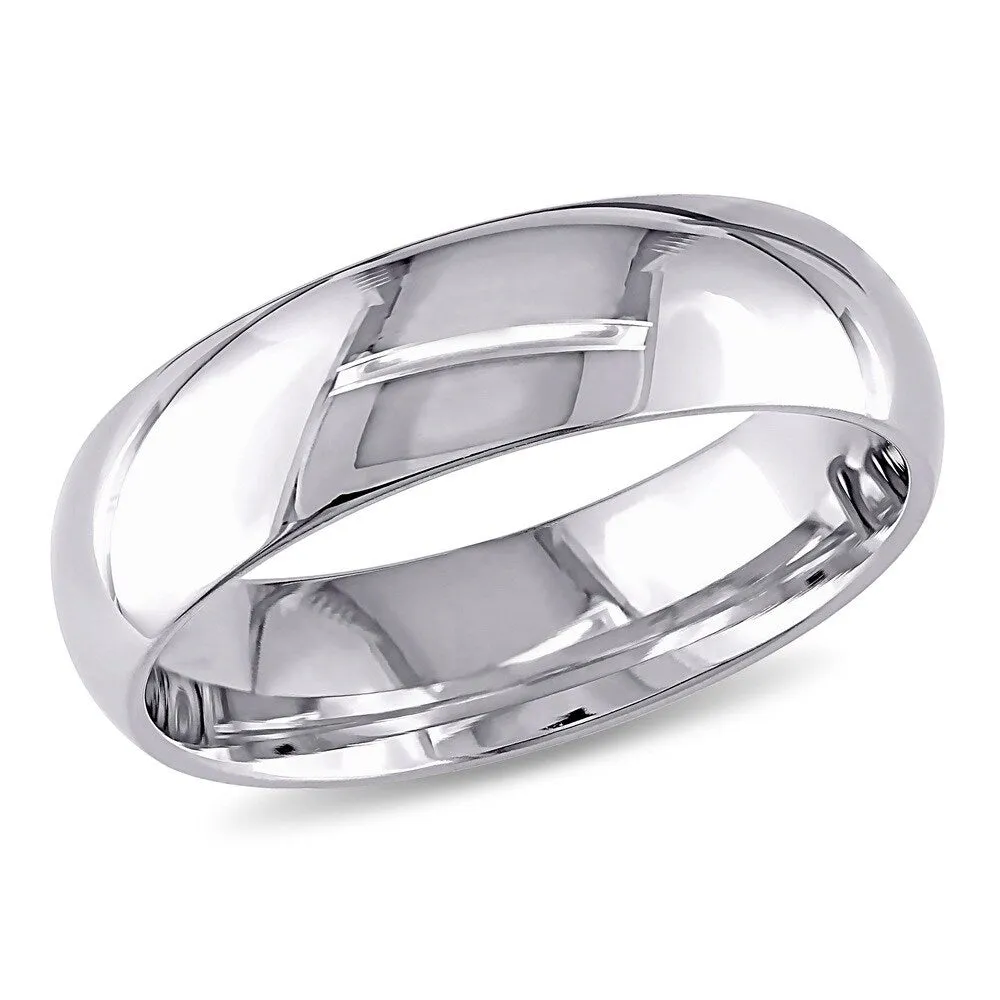 Miadora 14k White Gold Comfort Fit Wedding Band sold by Zulily product image thumbnail 2