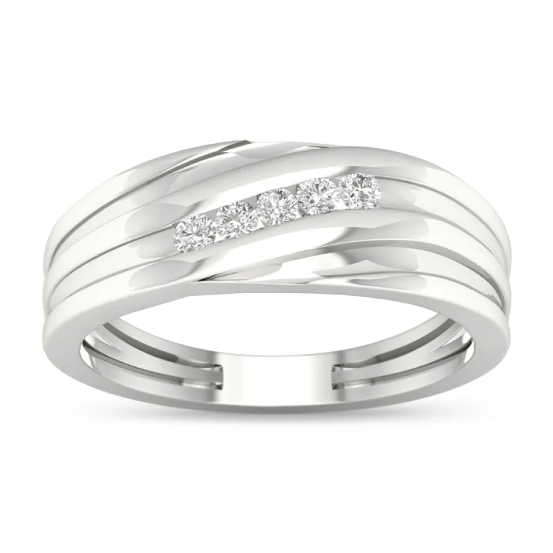 De Couer 1/6 ct TDW Diamond Men's Wedding Band sold by Zulily