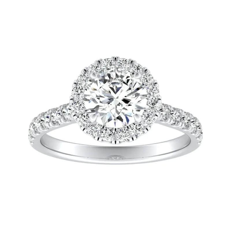 Auriya 14k Gold 2ct Moissanite Halo Diamond Engagement Ring 5/8ctw sold by Zulily