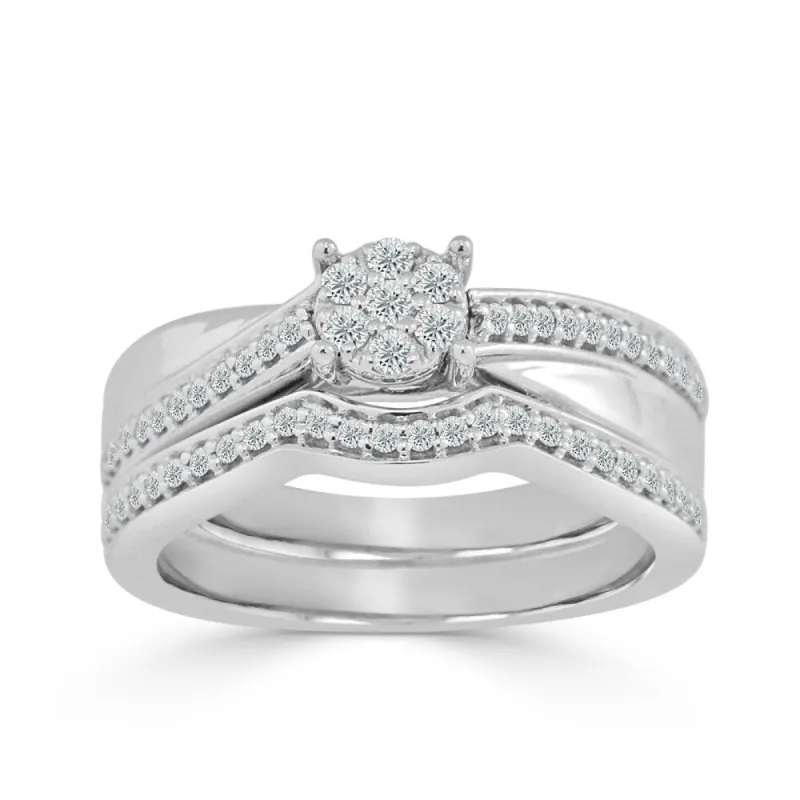 Auriya Round 1/3ct TDW Diamond Engagement Ring Set 14k Gold sold by Zulily
