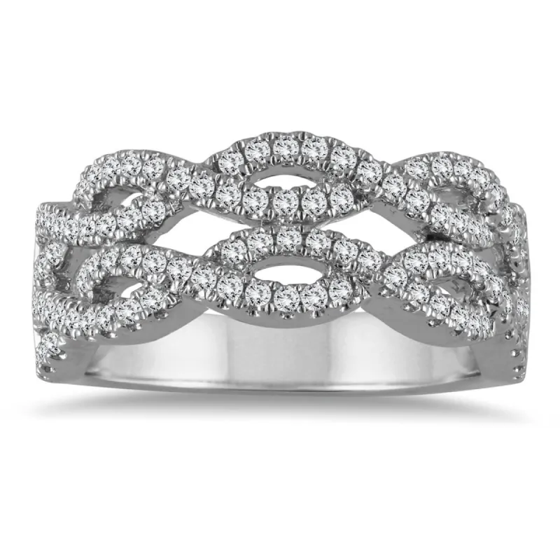 5/8 Carat TW Diamond Fashion Ring in 10K White Gold sold by Zulily