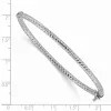 Curata 925 Sterling Silver 7" 3mm Rhodium Heavy Textured Hinged Bangle Bracelet sold by Zulily