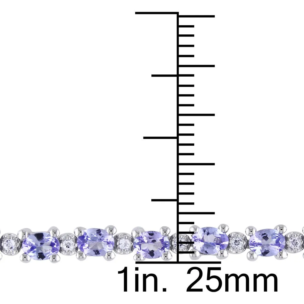 Miadora Sterling Silver Tanzanite and White Topaz Bracelet sold by Zulily product image thumbnail 3