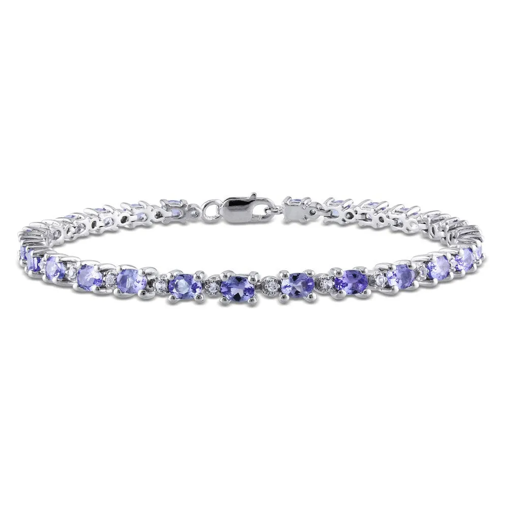 Miadora Sterling Silver Tanzanite and White Topaz Bracelet sold by Zulily