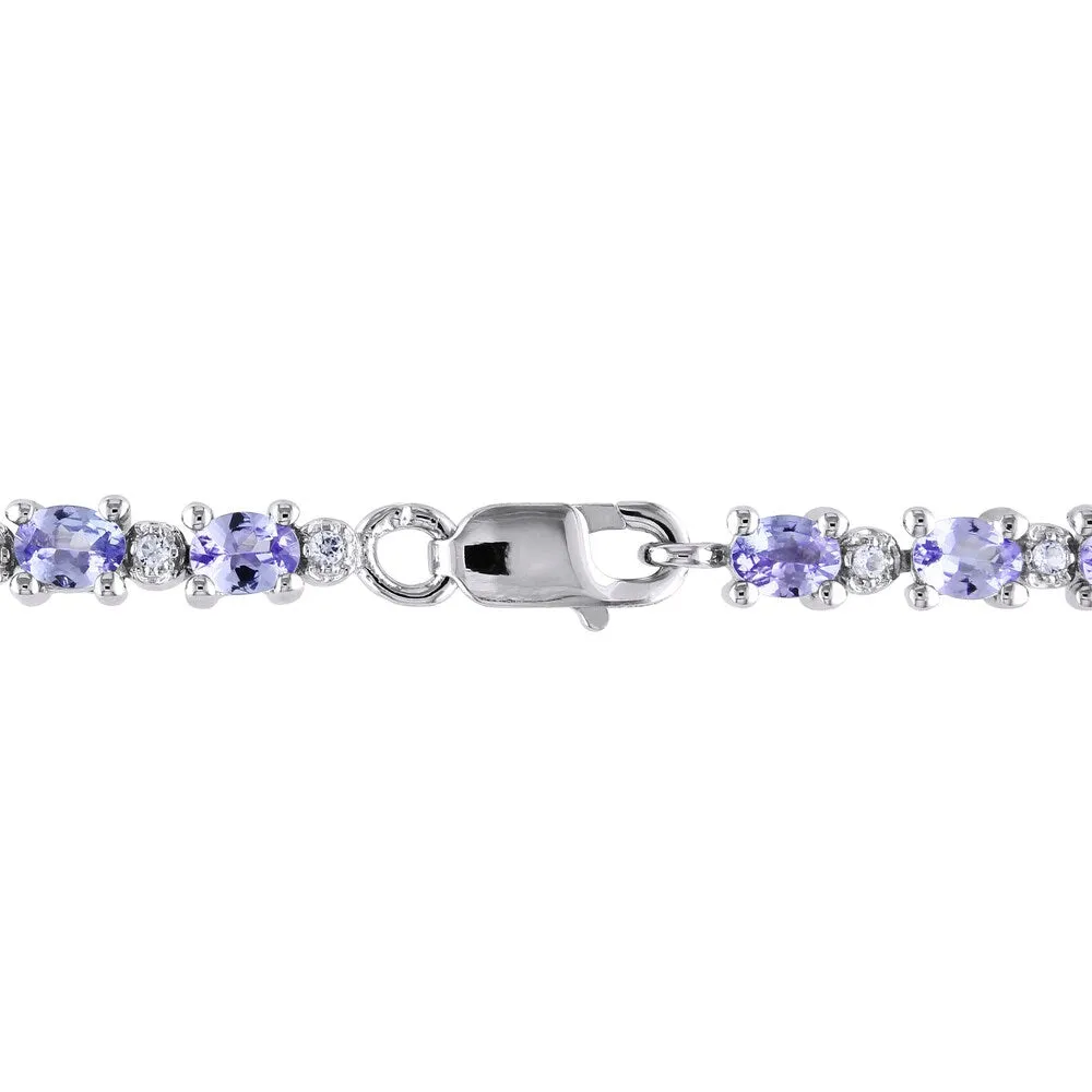 Miadora Sterling Silver Tanzanite and White Topaz Bracelet sold by Zulily product image thumbnail 2