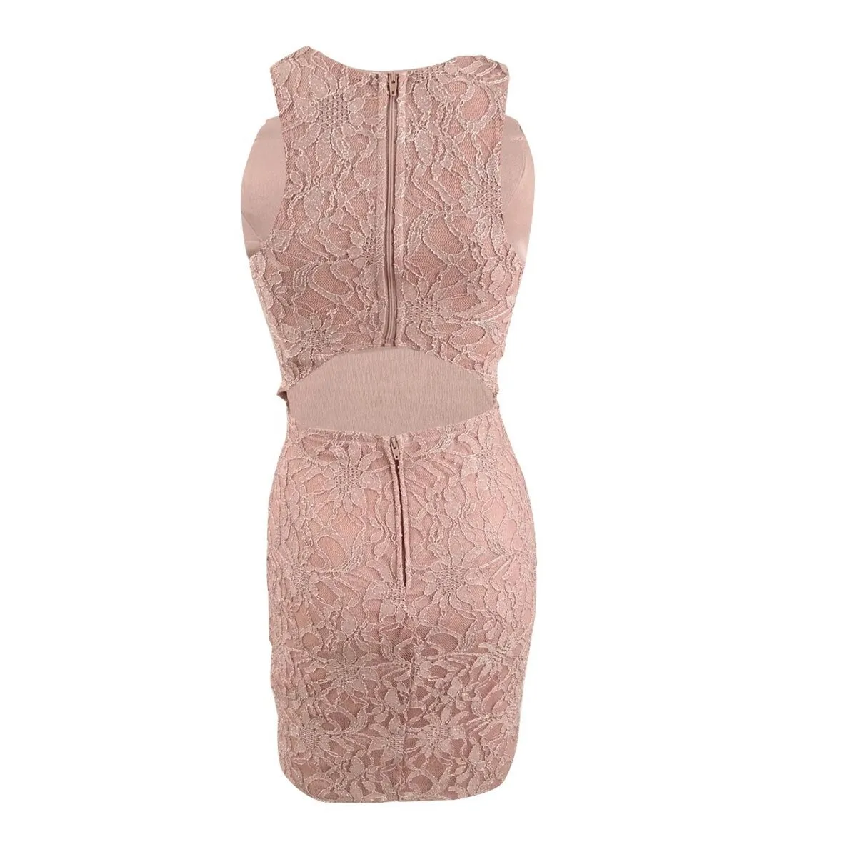 City Studios Junior's Glitter Lace Bodycon Dress Pink Size 5 sold by Zulily product image thumbnail 2