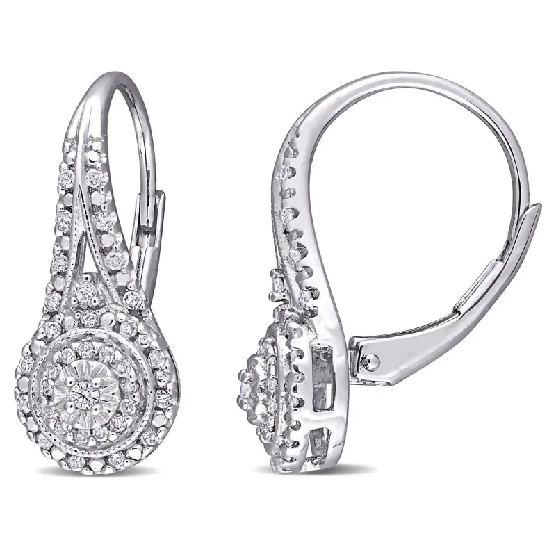 Miadora Sterling Silver 1/4ct TDW Diamond Dangle Earrings sold by Zulily