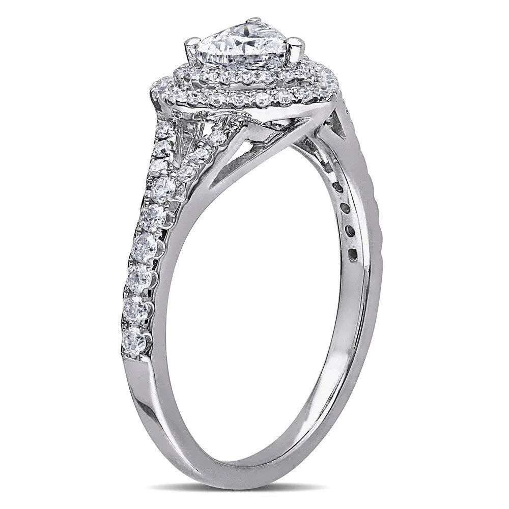 Miadora Signature Collection 14k White Gold 1ct TDW Diamond Heart Engagement Ring sold by Zulily product image thumbnail 2