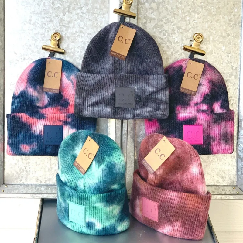 CC Beanie Tie-Dye Women Unisex Winter Ski Snow Hats sold by Zulily
