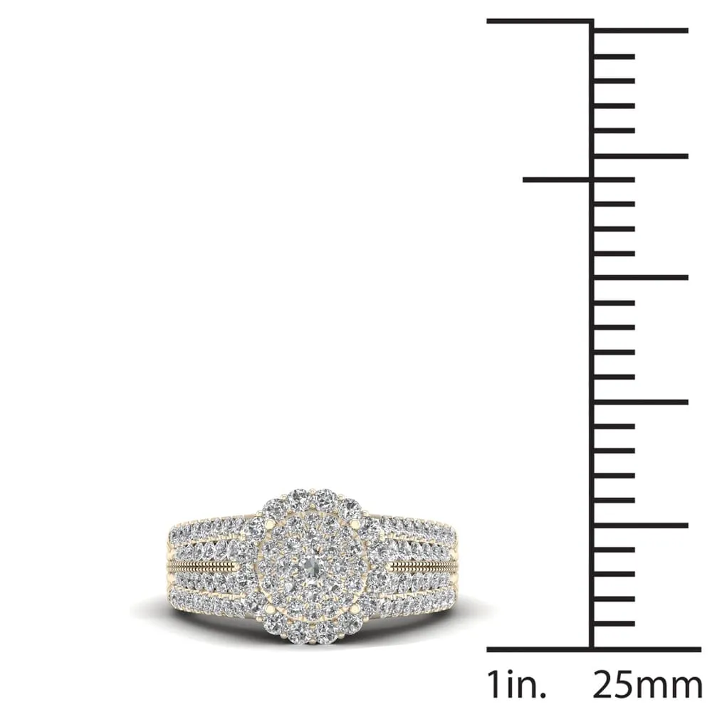 De Couer 1 3/8ct TDW Diamond Cluster Engagement Ring - Yellow sold by Zulily product image thumbnail 4