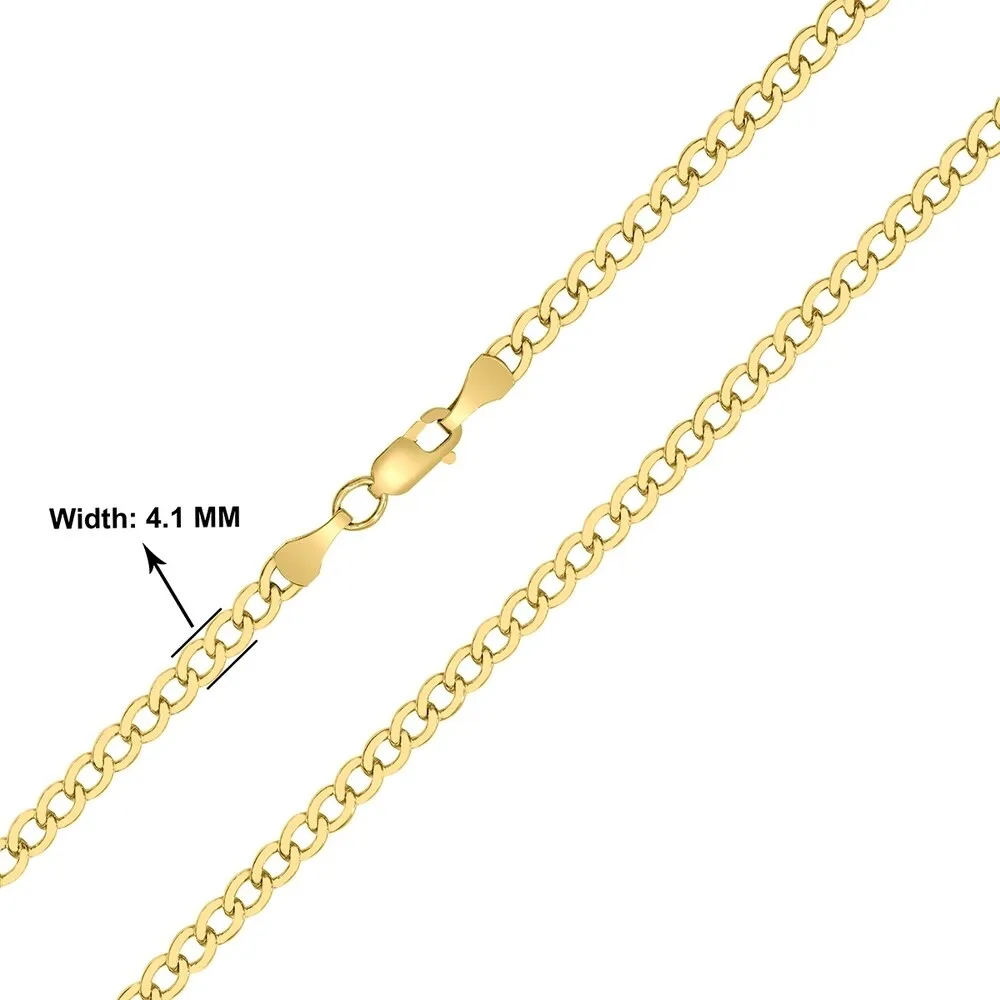 14K Yellow Gold Filled 4.1MM Curb Link Chain with Lobster Clasp - 22 Inch sold by Zulily product image thumbnail 2