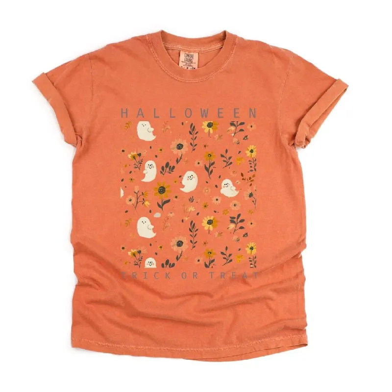 Halloween Floral and Ghost Collage Garment Dyed Tee sold by Zulily