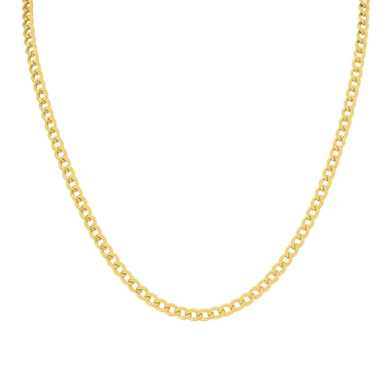 14K Yellow Gold Filled 4.1MM Curb Link Chain with Lobster Clasp - 22 Inch sold by Zulily