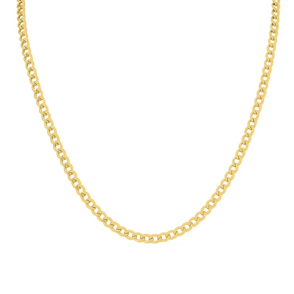 14K Yellow Gold Filled 4.1MM Curb Link Chain with Lobster Clasp - 22 Inch sold by Zulily