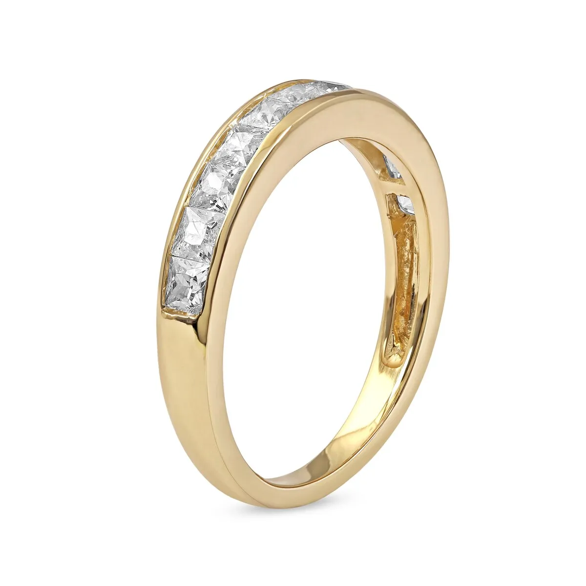 1ct TDW Princess Cut Diamond Womens Wedding Band in 14k Gold by DeCouer sold by Zulily product image thumbnail 5