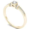 De Couer 10k Yellow Gold 1/4ct TDW Diamond Classic Engagement Ring sold by Zulily