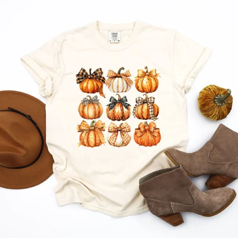 Coquette Fall Pumpkin Chart Garment Dyed Tee sold by Zulily
