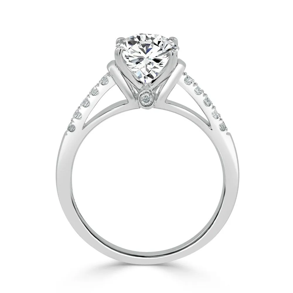 Moissanite by Auriya 14k Gold 2ct Oval-cut and 1/6ctw Diamond Engagement Ring sold by Zulily product image thumbnail 5