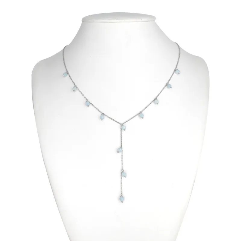 Sterling Silver with Aquamarine Necklace with 23" Chain & 2" Extender sold by Zulily