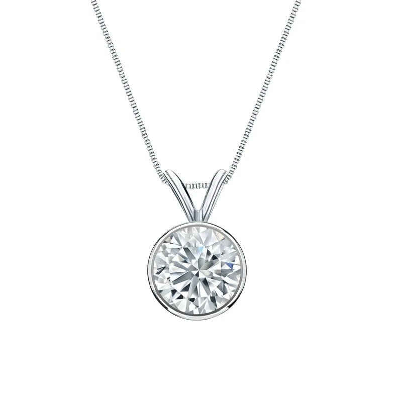 Auriya 14-karat Gold 2.25ctw Round Solitaire Lab Grown Diamond Necklace Bezel (F-G VS) - 2.25 sold by Zulily